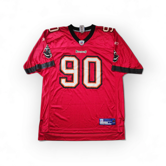 Reebok Tampa Bay Buccaneers NFL Jersey, #90 Adams, Red, Size Large