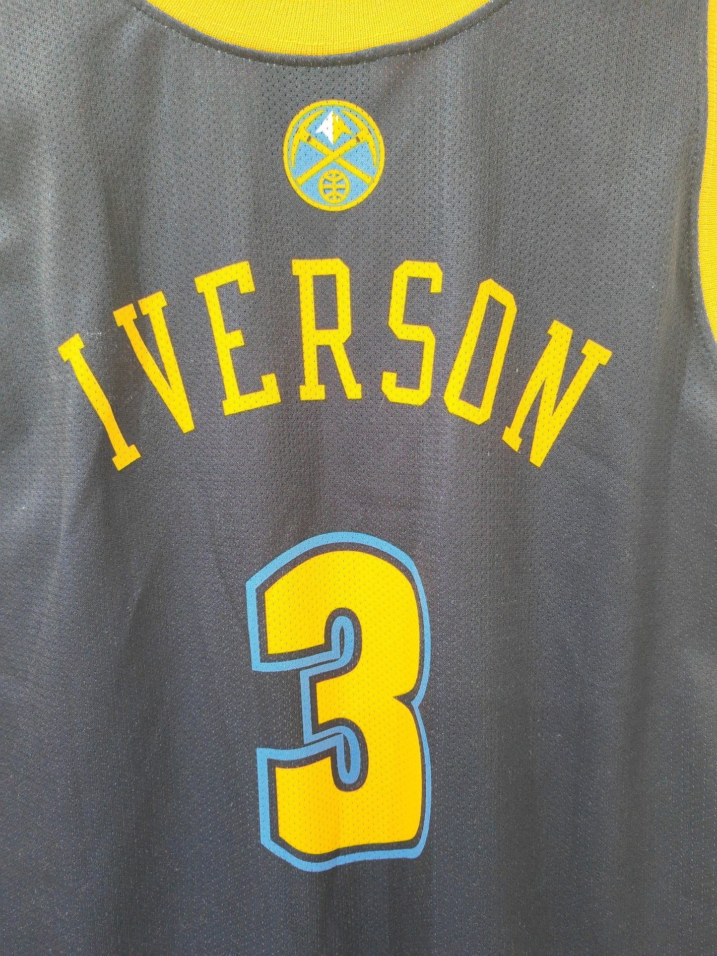 Youth Champion Denver Nuggets NBA Jersey, #3 Iverson, Navy Blue, Size Youth XL