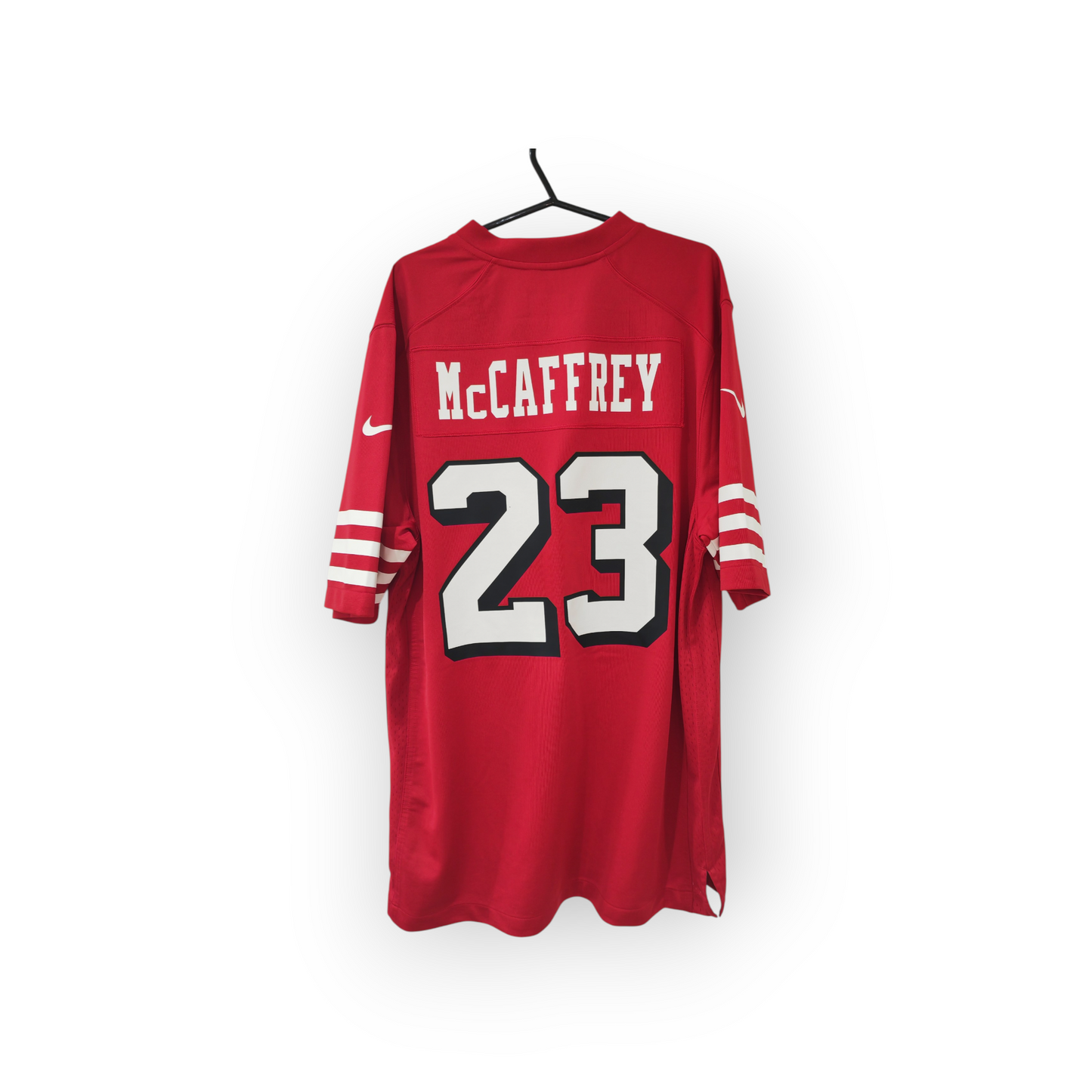 Nike San Francisco 49ers NFL Jersey, #23 McCaffrey, Red, Size Medium