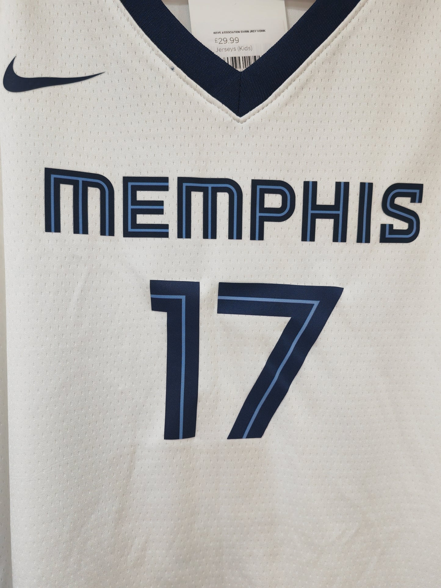 Youth Nike Memphis Grizzlies NBA Jersey, #17 Kawamura, White, Size YXL