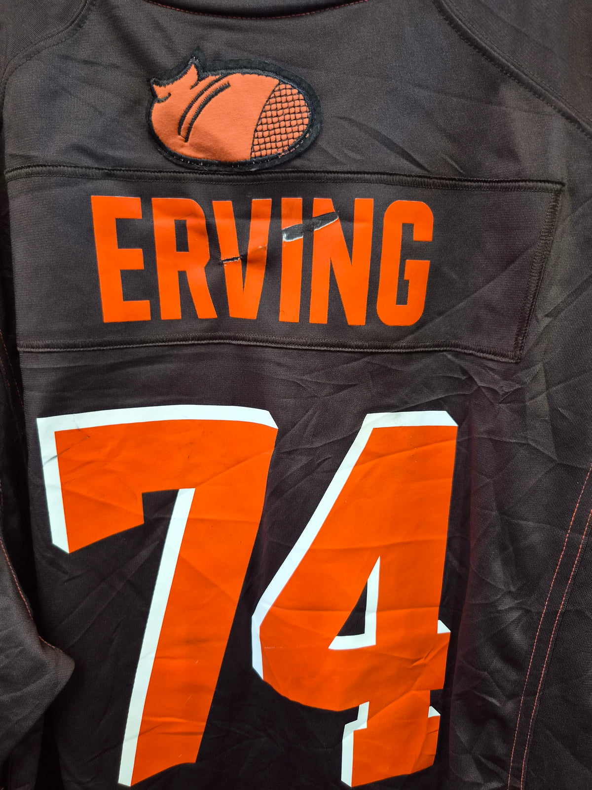 Nike Cleveland Browns NFL Jersey, #74 Erving, Brown, Size XL