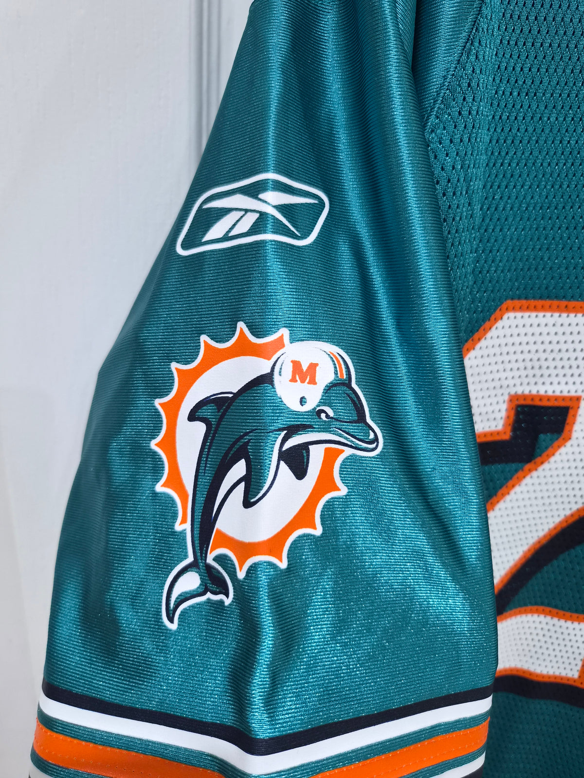Reebok Miami Dolphins NFL Jersey, #23 Brown, Turquoise, Size XL
