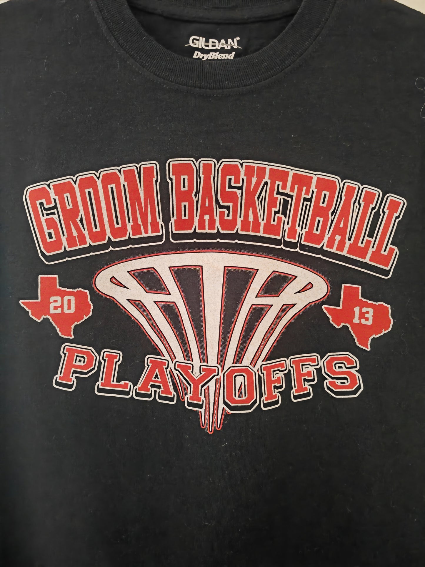 Gildan Groom Tigers High School Basketball Playoffs T Shirt, Black, Size Small