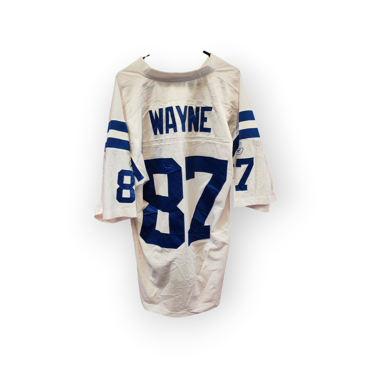 Reebok Indianapolis Colts NFL Jersey, #87 Wayne, White, Size Medium +2 Length