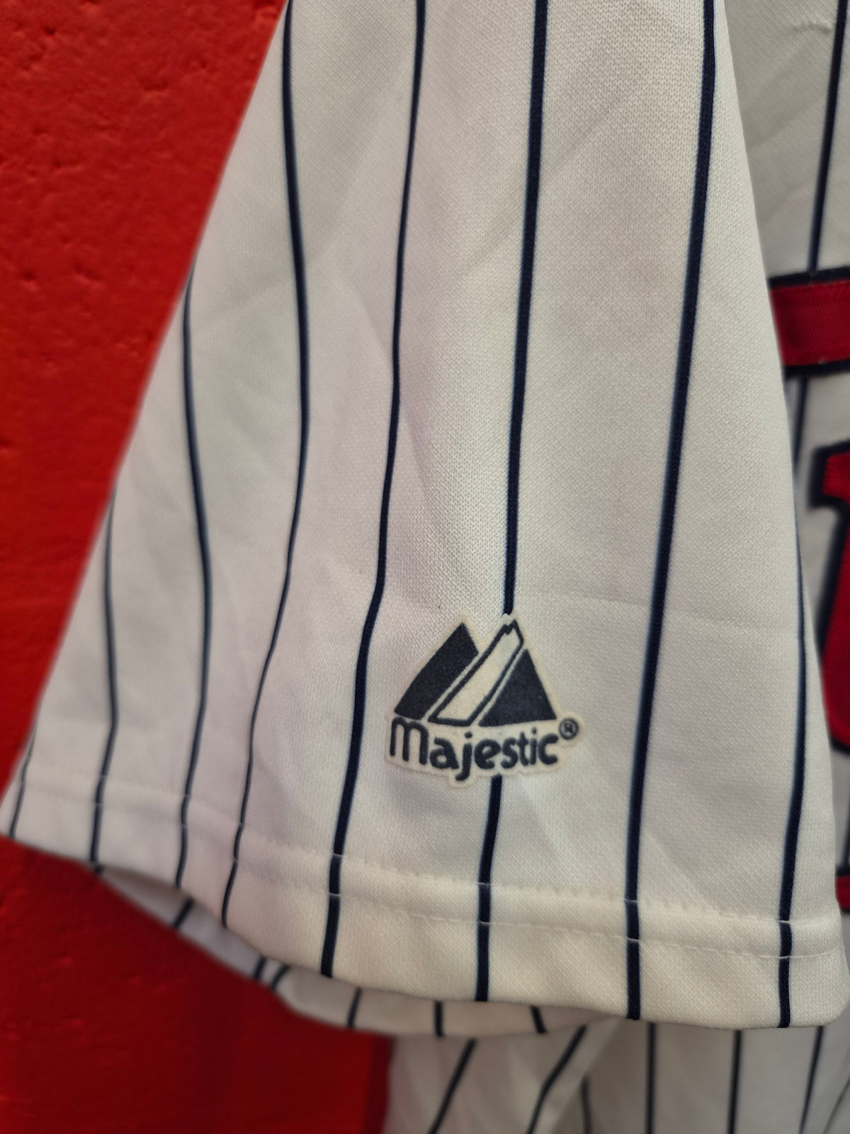 Majestic Minnesota Twins MLB Baseball Jersey, White, Size L/XL (Label Faded)