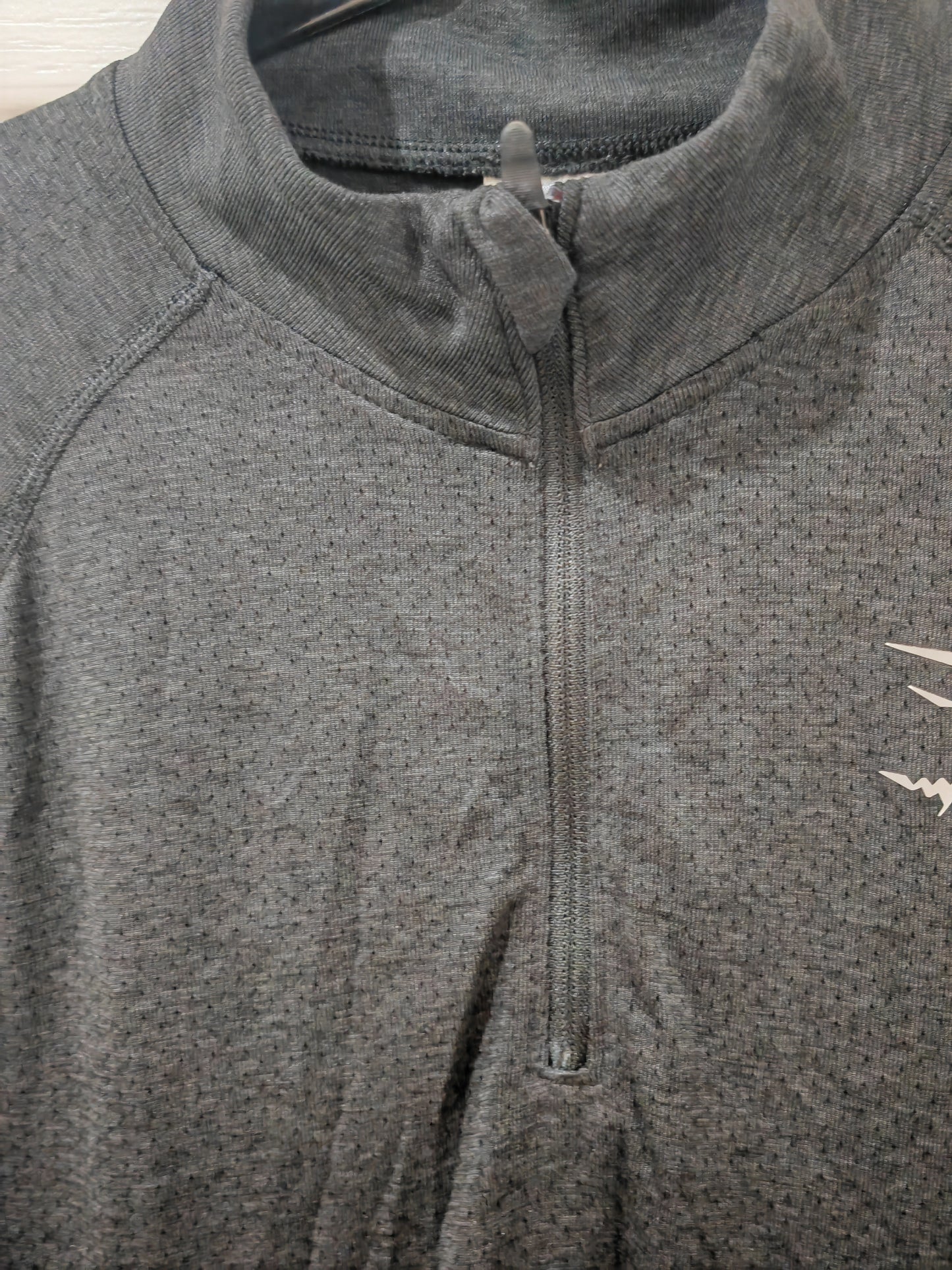 Gym Shark 1/4 Zip Long Sleeve Training Top, Black, Size Small