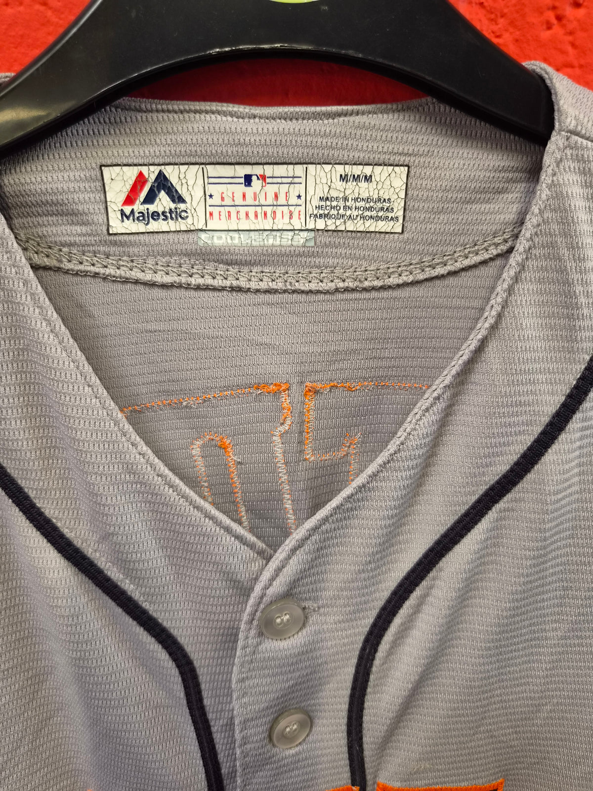 Majestic Houston Astros MLB Baseball Jersey, #27 Altuve, Grey, Size Medium