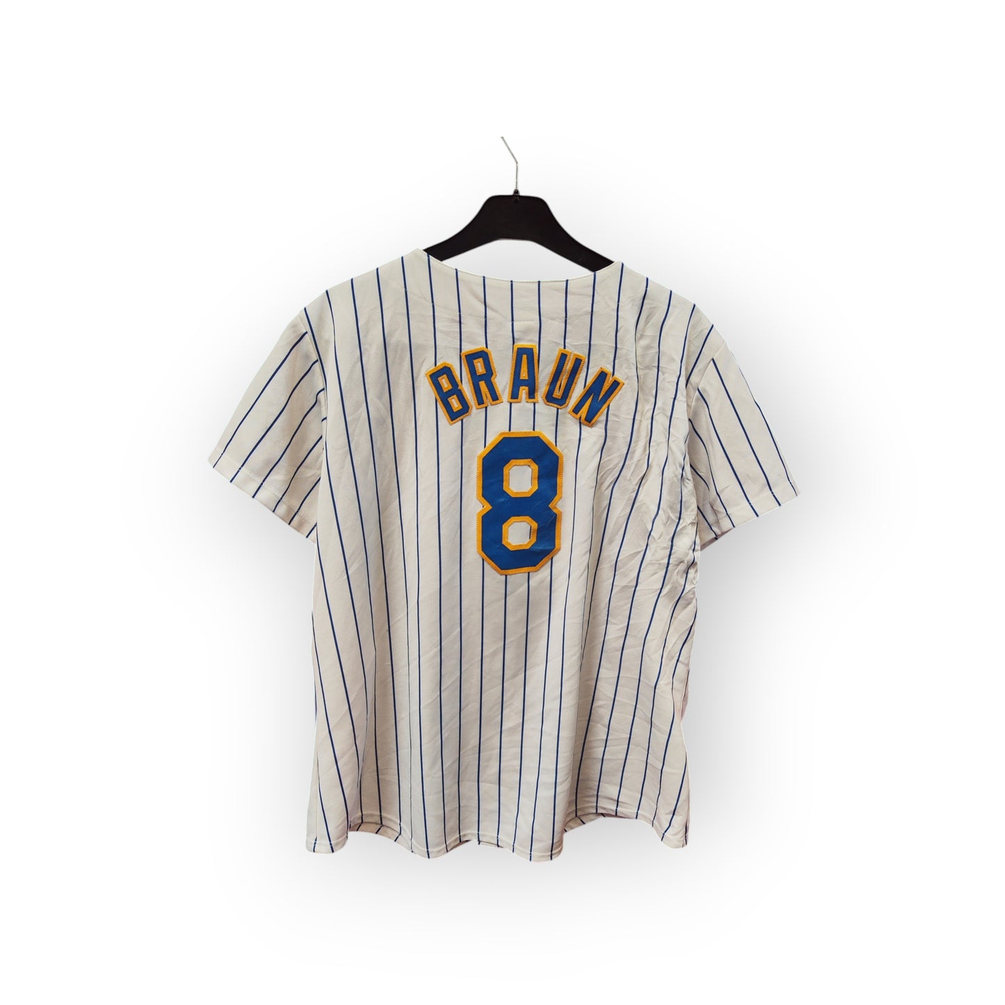 Women's Majestic Milwaukee Brewers MLB Jersey, #8 Braun, White, Size L/XL