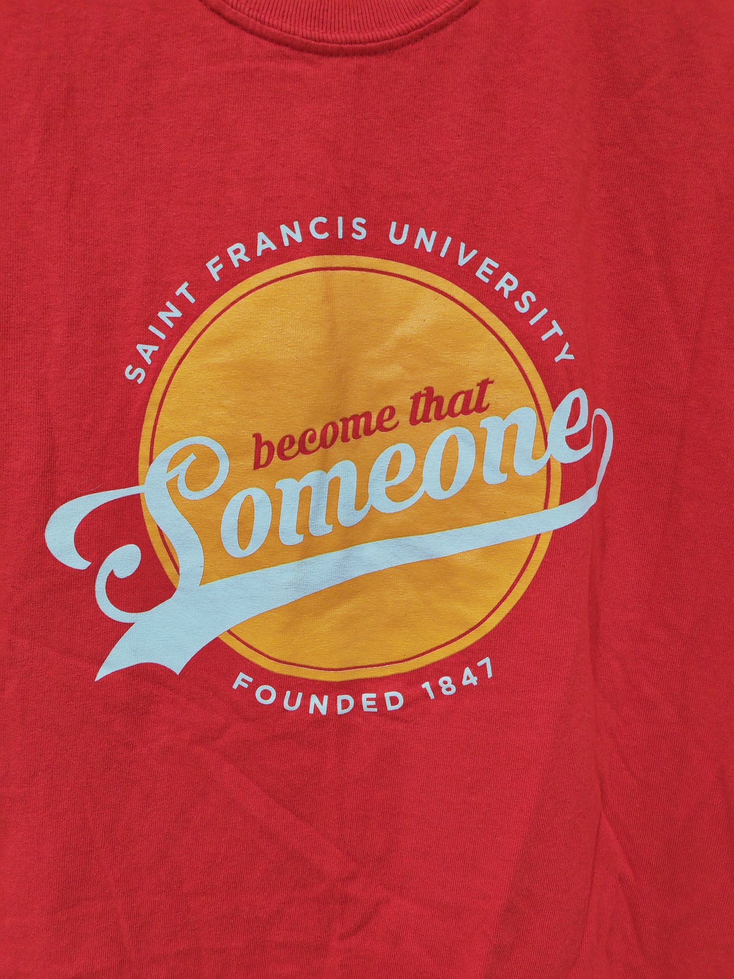 Gildan Saint Francis University Shirt Sleeve T Shirt, Red, Size Medium