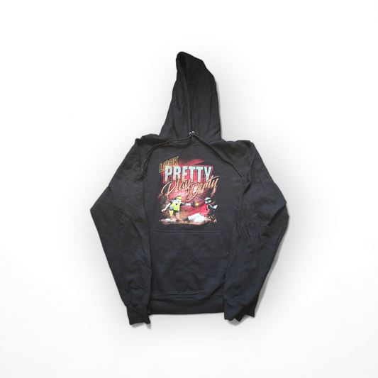 Port & Company Softball Pullover Hoodie, Black, Size Small