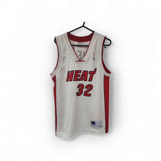 Youth Champion Miami Heat NBA Jersey, #32 O'Neal, White, Size Youth Large