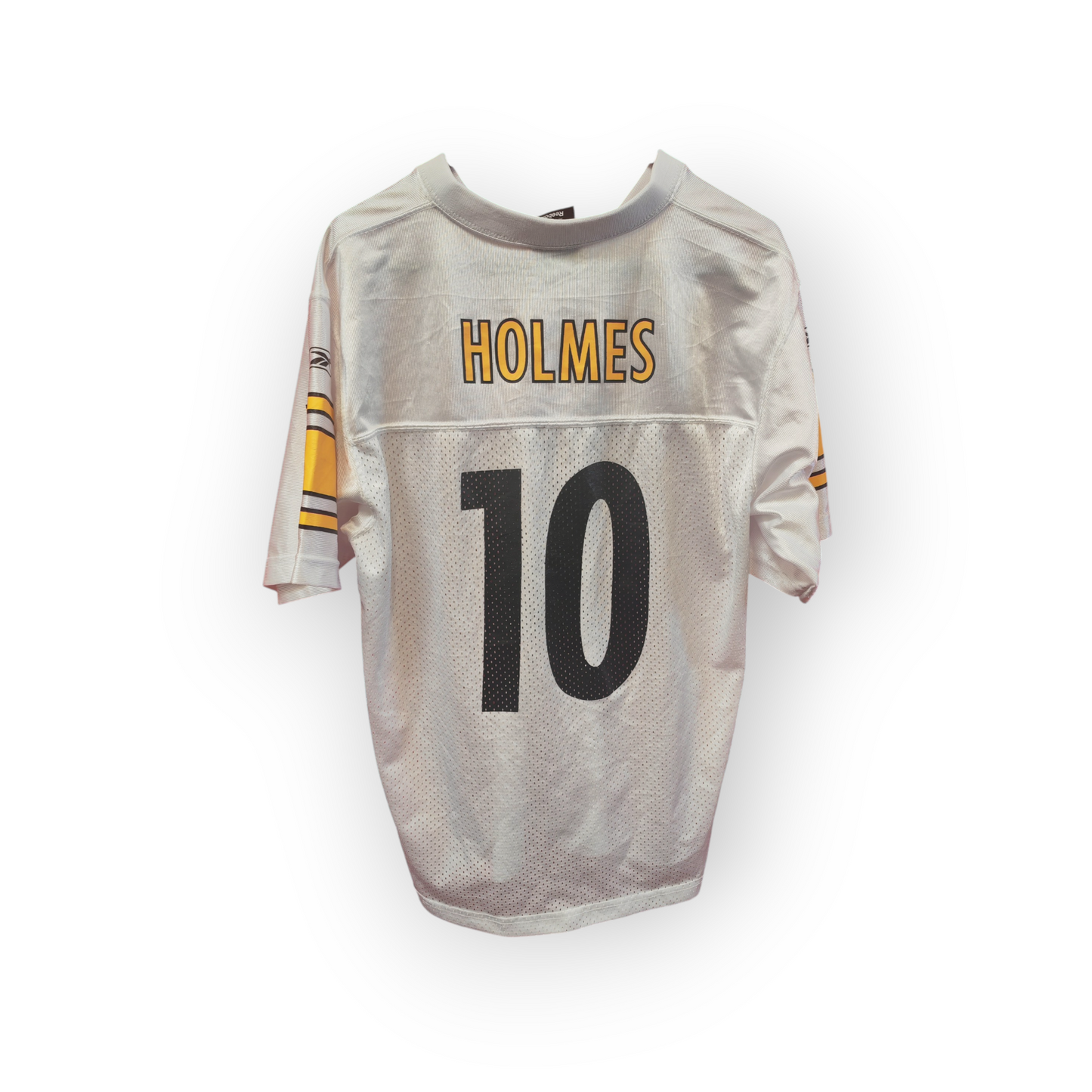 Youth Reebok Pittsburgh Steelers NFL Jersey, #10 Holmes, White, Size YL