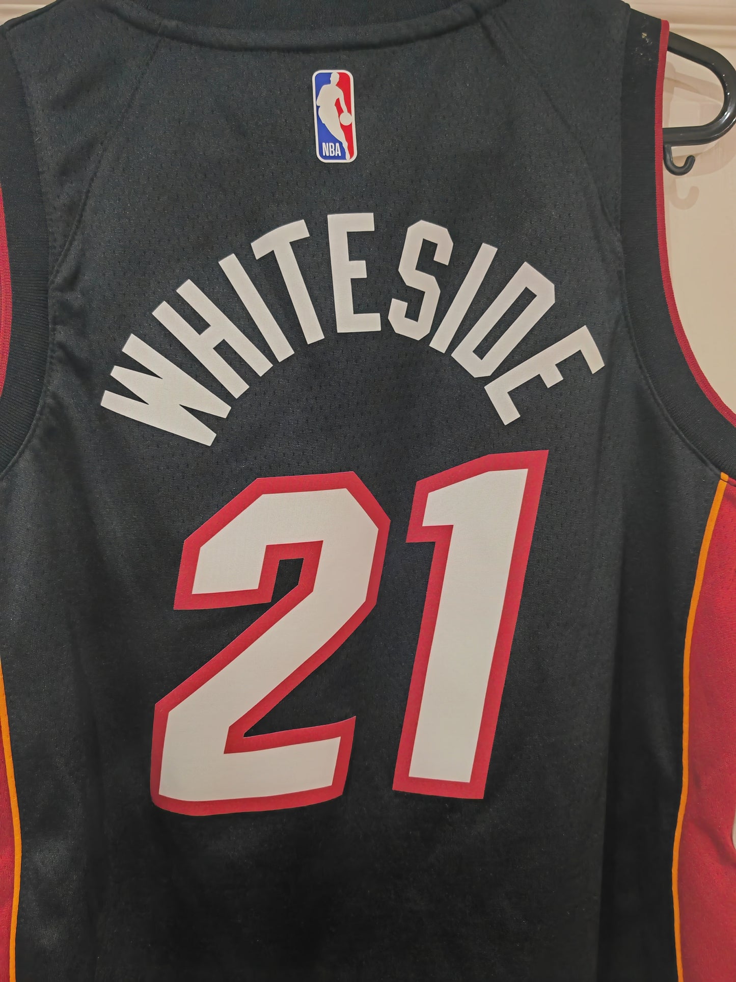 Youth Nike Miami Heat NBA Jersey, #21 Whiteside, Black, Size Youth Medium