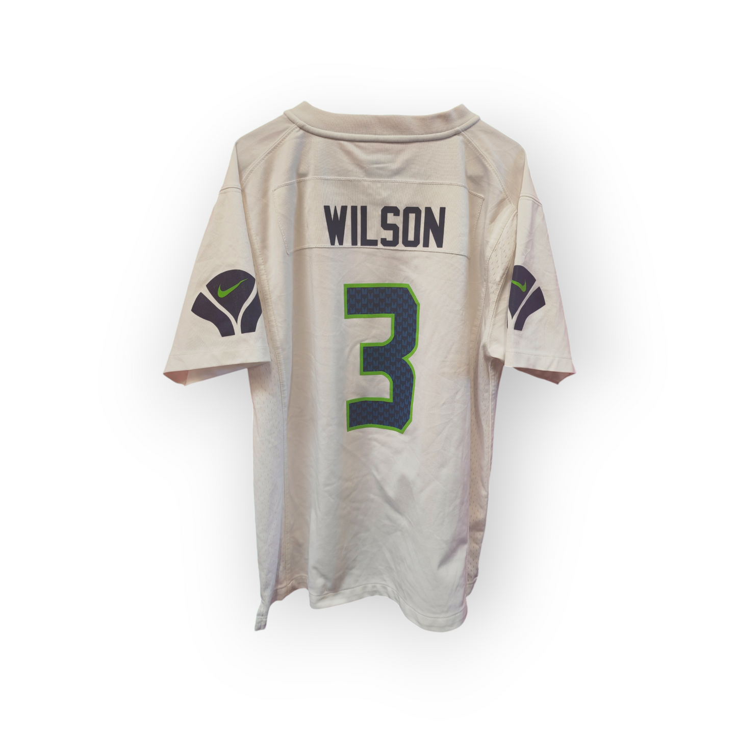 Youth Nike Seattle Seahawks NFL Jersey, #3 Wilson, White, Size YXL