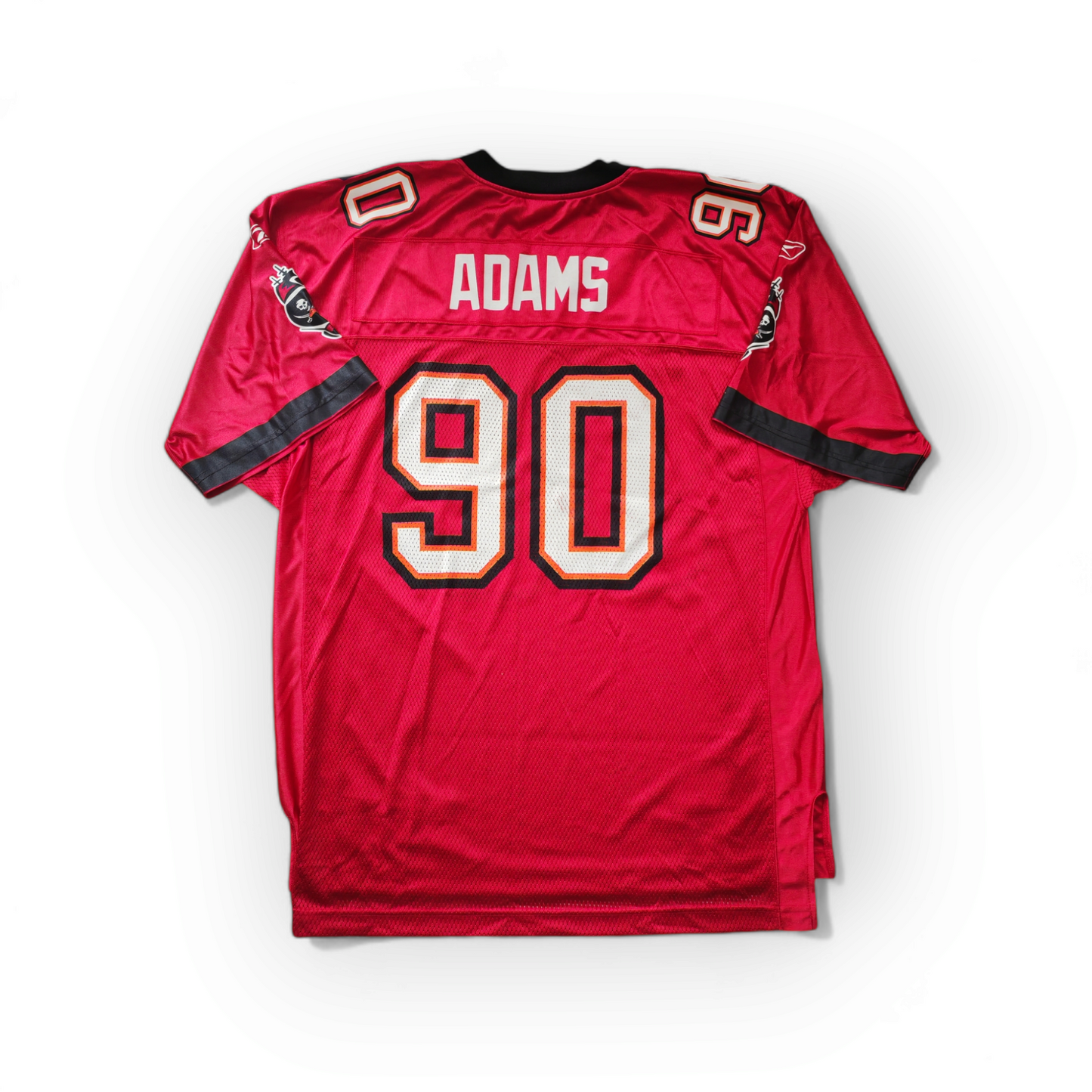 Reebok Tampa Bay Buccaneers NFL Jersey, #90 Adams, Red, Size Large