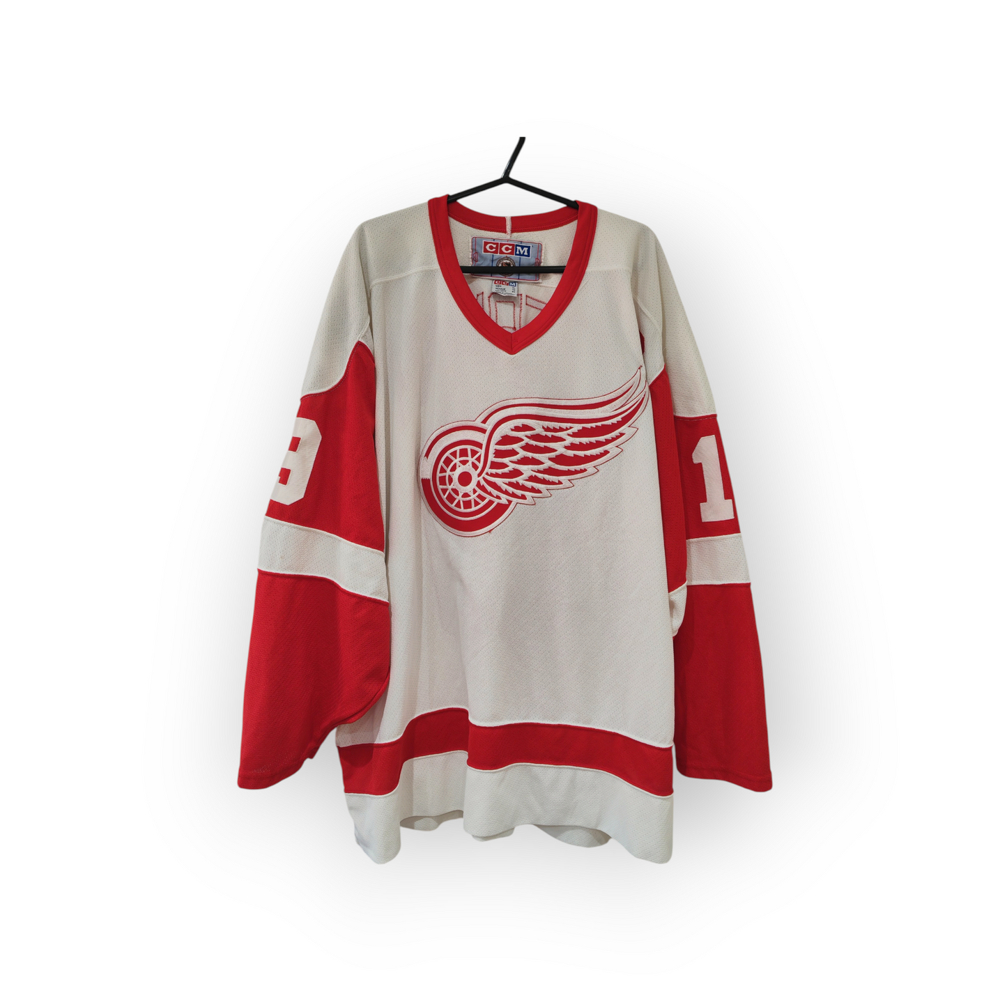 CCM Detroit Red Wings NHL Jersey, #19 Yzerman, White, Size XL