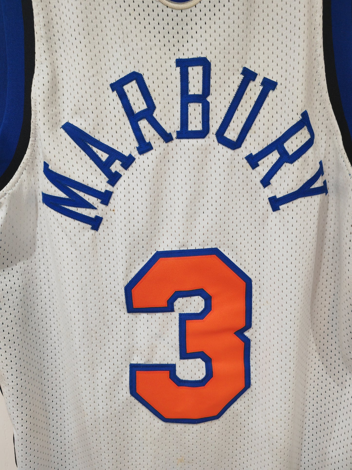 Reebok New York Knicks NBA Jersey, #3 Marbury, White, Size Large +2 Length