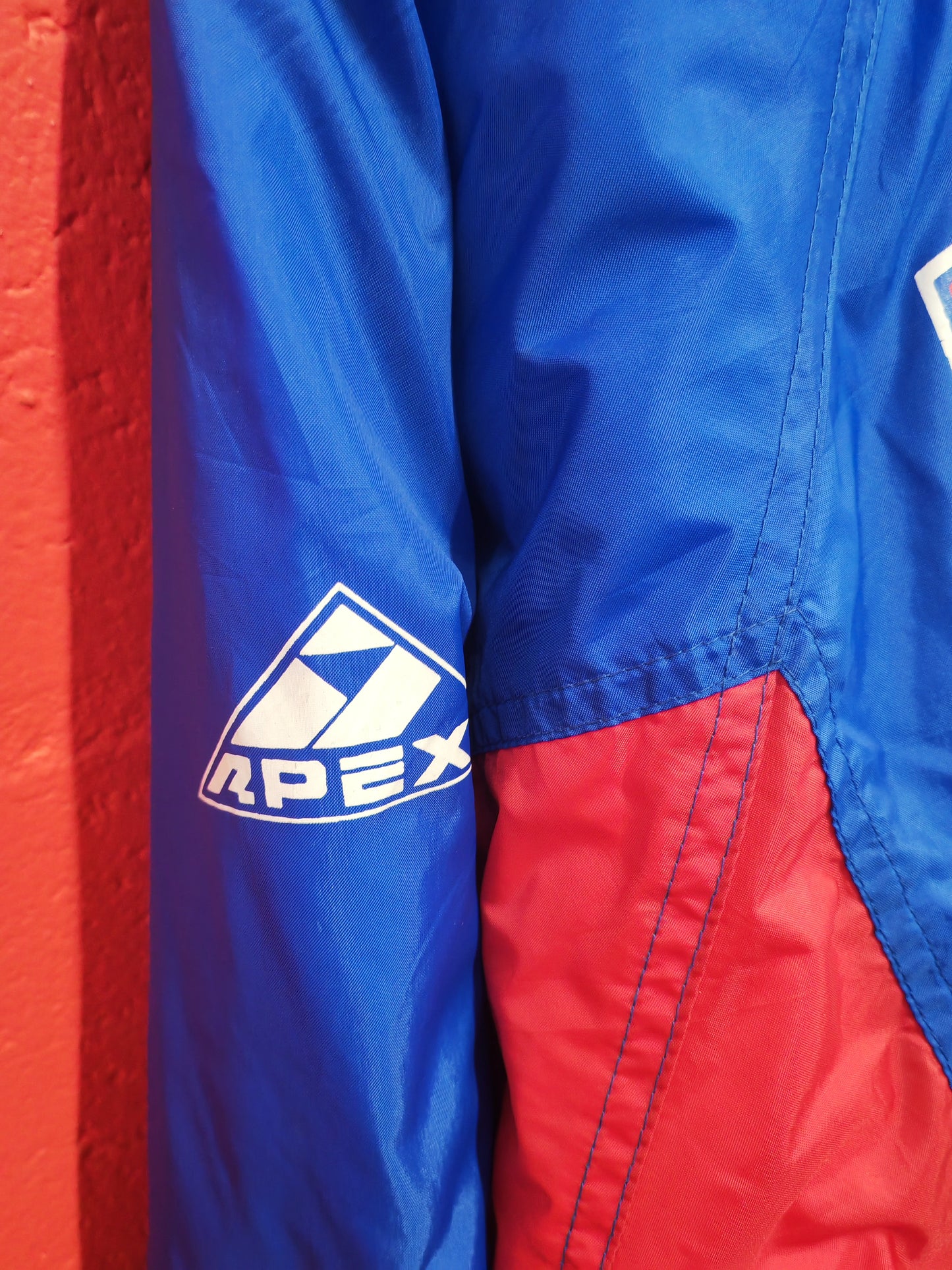 Apex Pro Line New York Giants NFL Full Zip, Hooded Jacket, Blue/Red, Size Medium