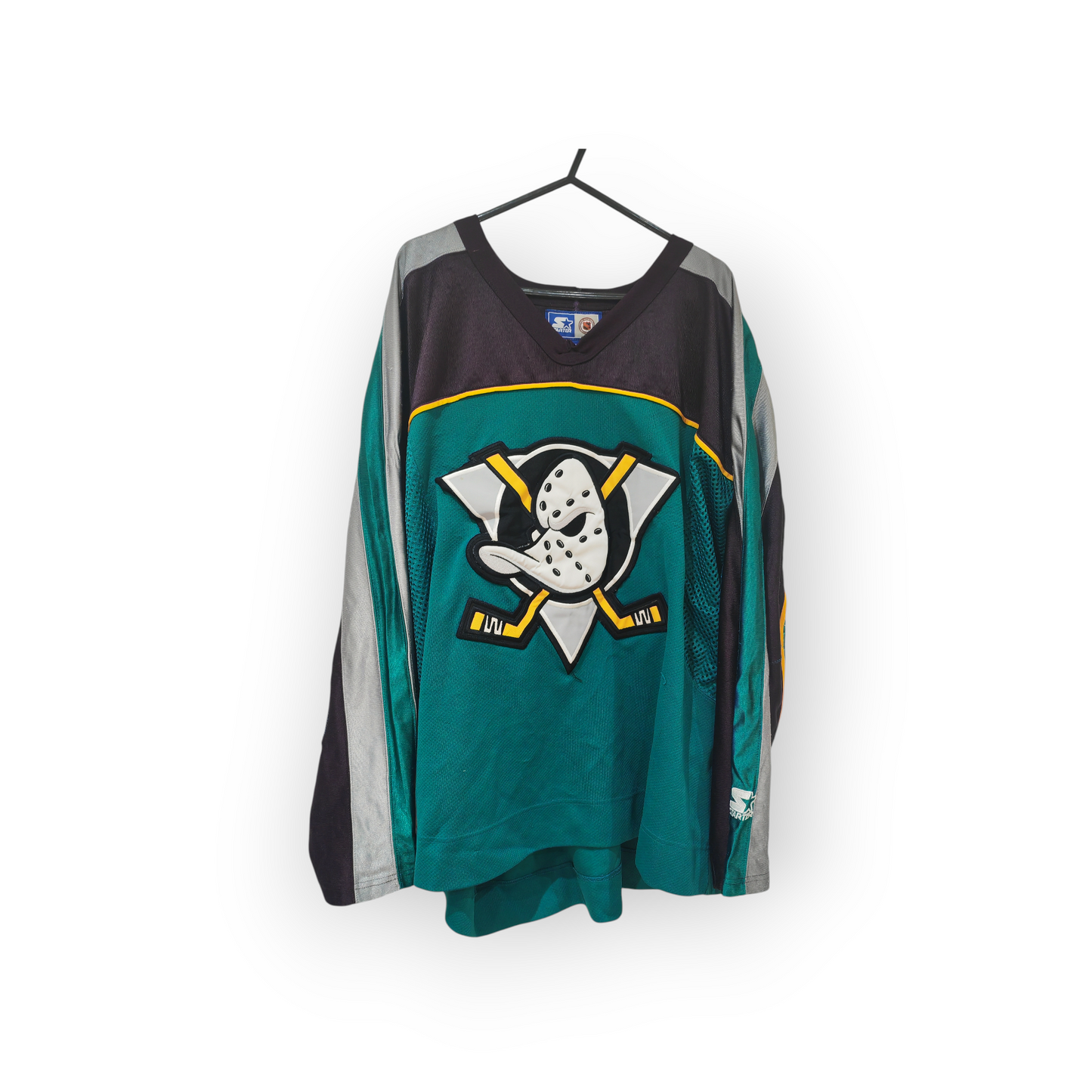Starter Mighty Ducks Of Anaheim NHL Hockey Jersey, Green, Size XL