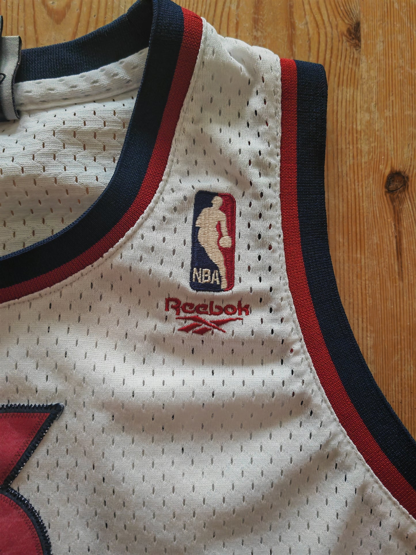 Reebok Hardwood Classics New York Knicks Jersey, #3 Marbury, White, Size YL