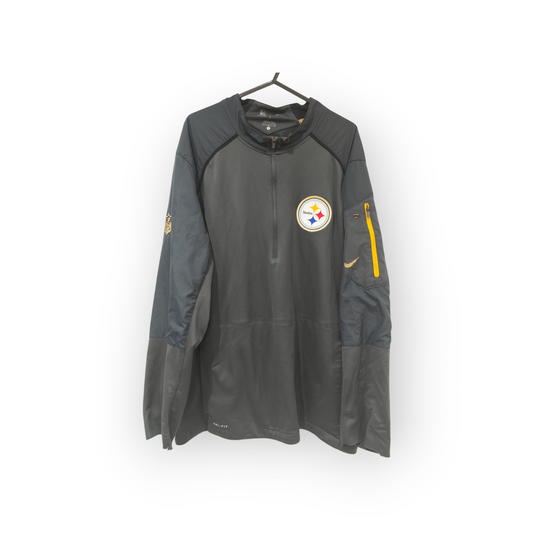 Nike Pittsburgh Steelers NFL 1/4 Sideline Sweatshirt, Black, Size Large