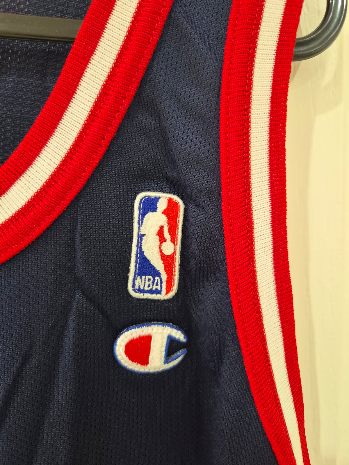Champion Houston Rockets NBA Jersey, #34 Olajuwon, Navy Blue, Size 44 M/L