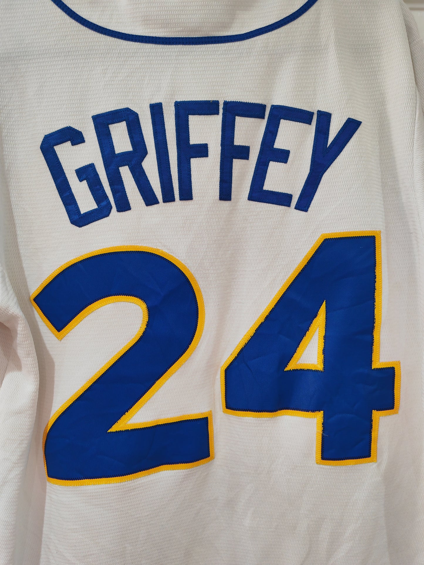Majestic Seattle Mariners MLB Jersey, #24 Griffey, White, Size Small