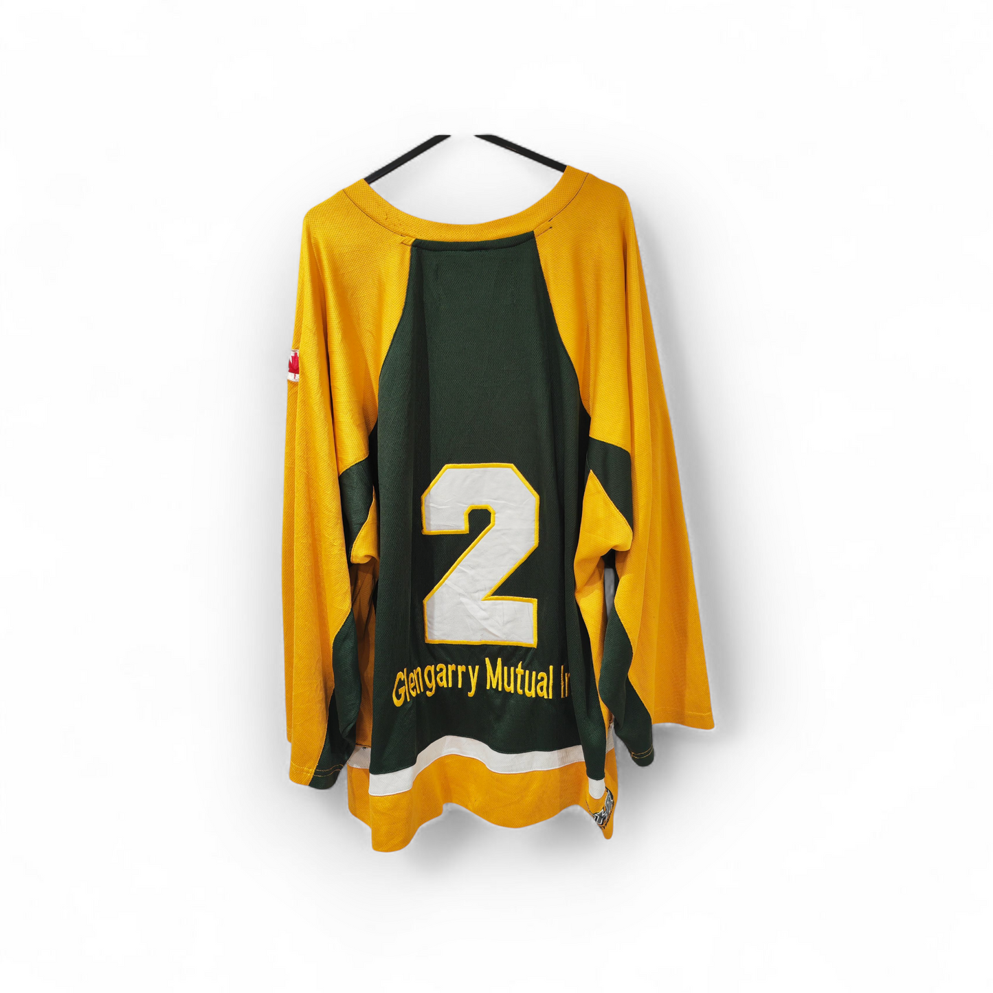 DHM Glengarry Highlanders Jr Girls League Ice Hockey Jersey, #2, Green, L/XL