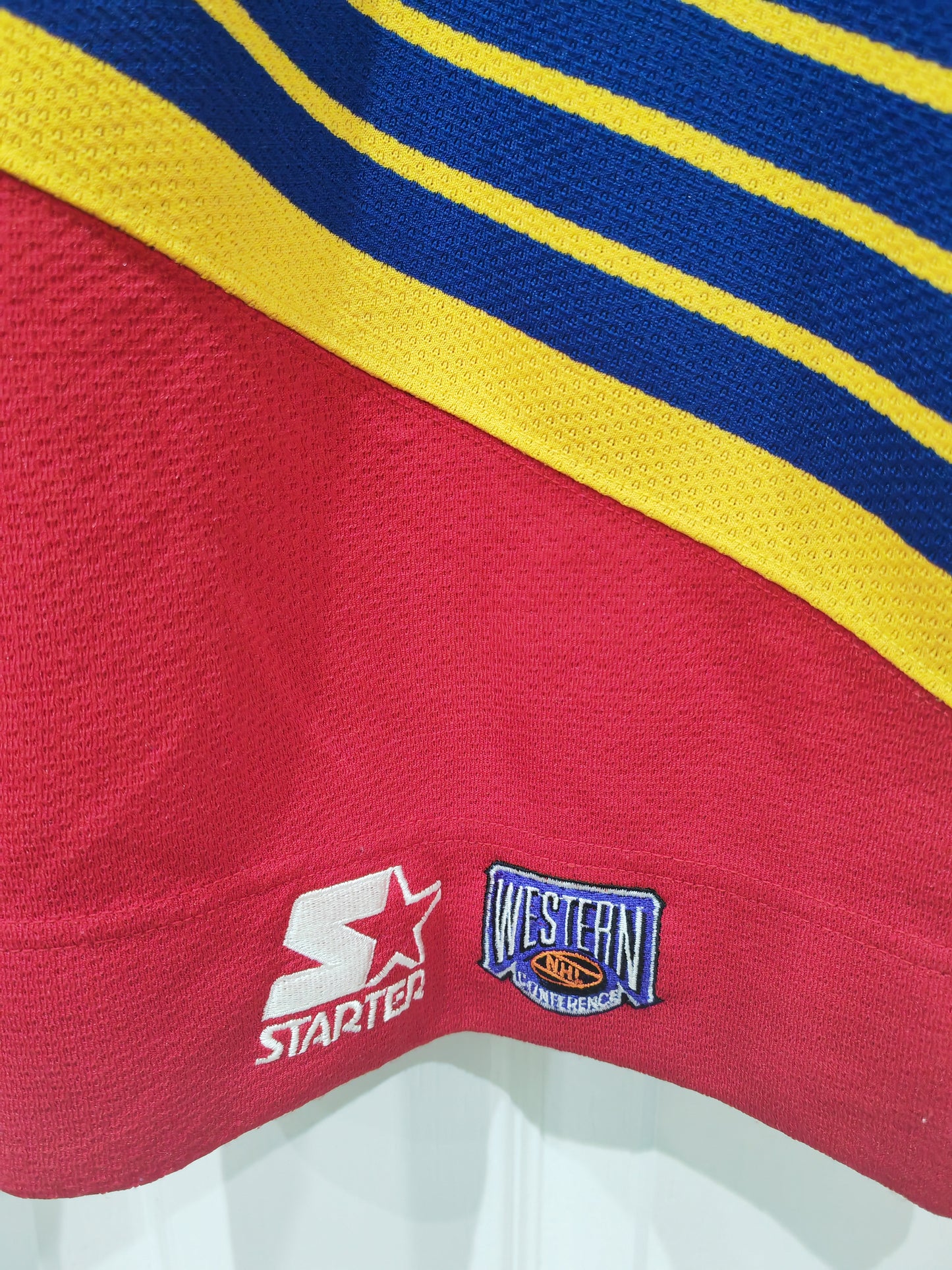 Youth Starter St Louis Blues NHL Hockey Jersey, Blue/Red, Size Youth Large