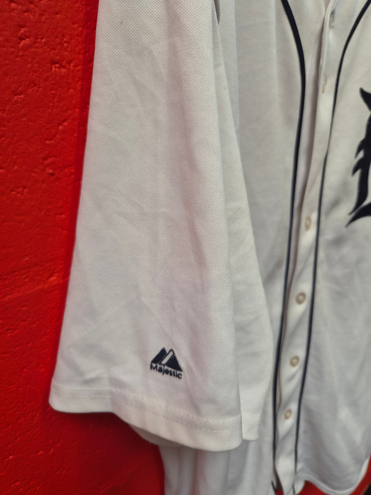 Majestic Detroit Tigers MLB Jersey, White, Size XXL