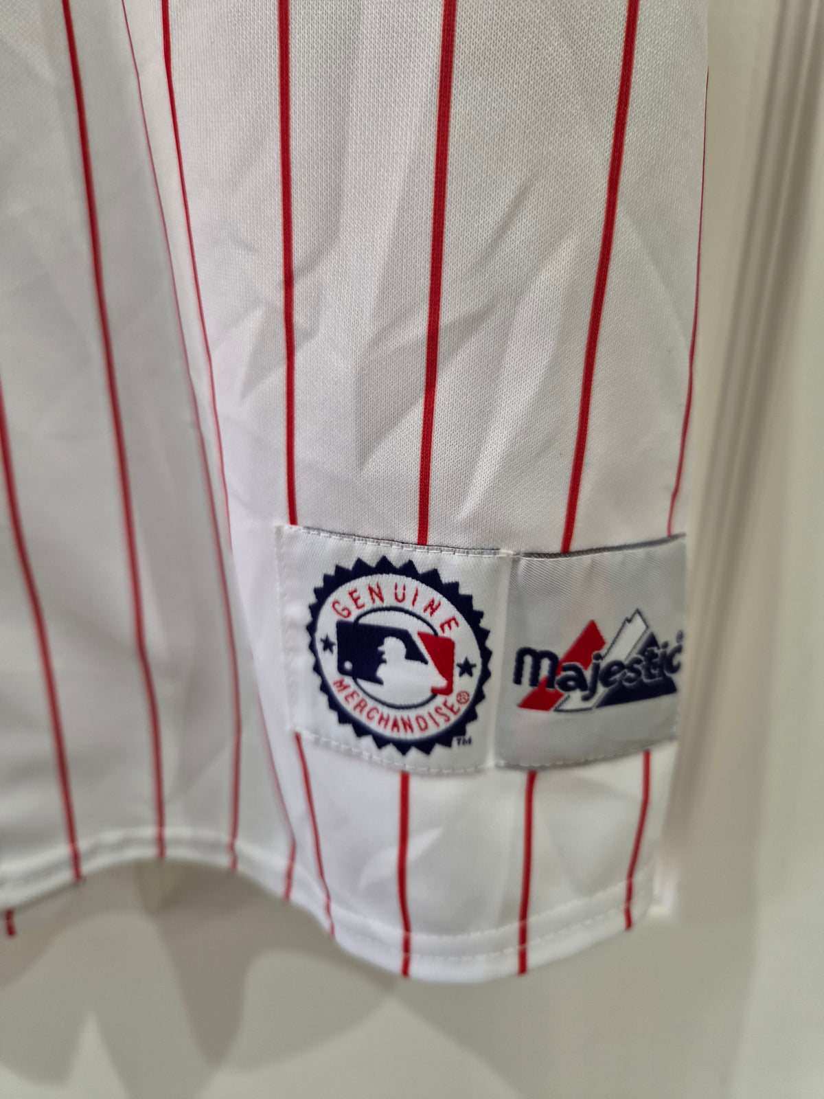 Majestic Cincinnati Reds MLB Baseball Jersey, #30 Griffey, White/Black/Red, XL
