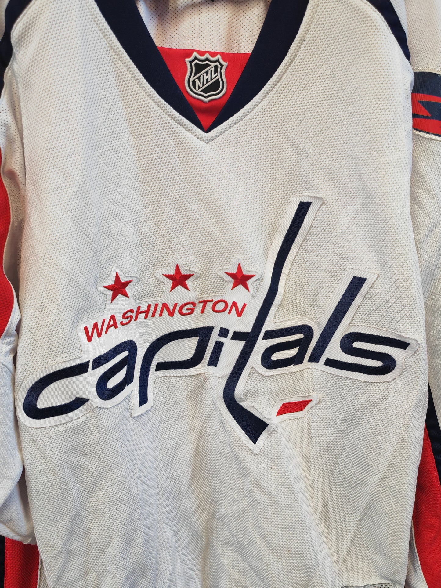 Reebok Washington Capitals NHL Hockey Jersey, White, Size Medium
