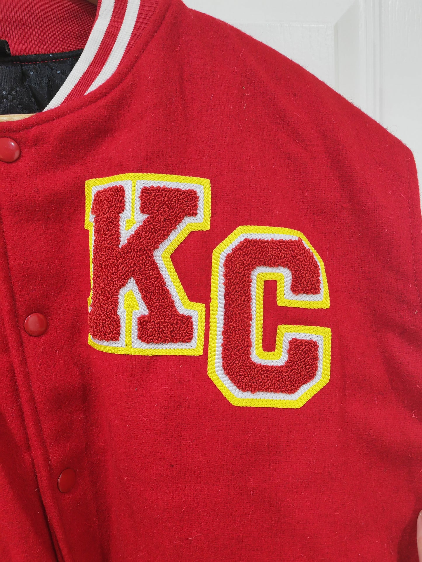 Grind Addict Co Kansas City Chiefs, Kansas City Vs Everybody Letterman Jacket, Local KC Company, Large