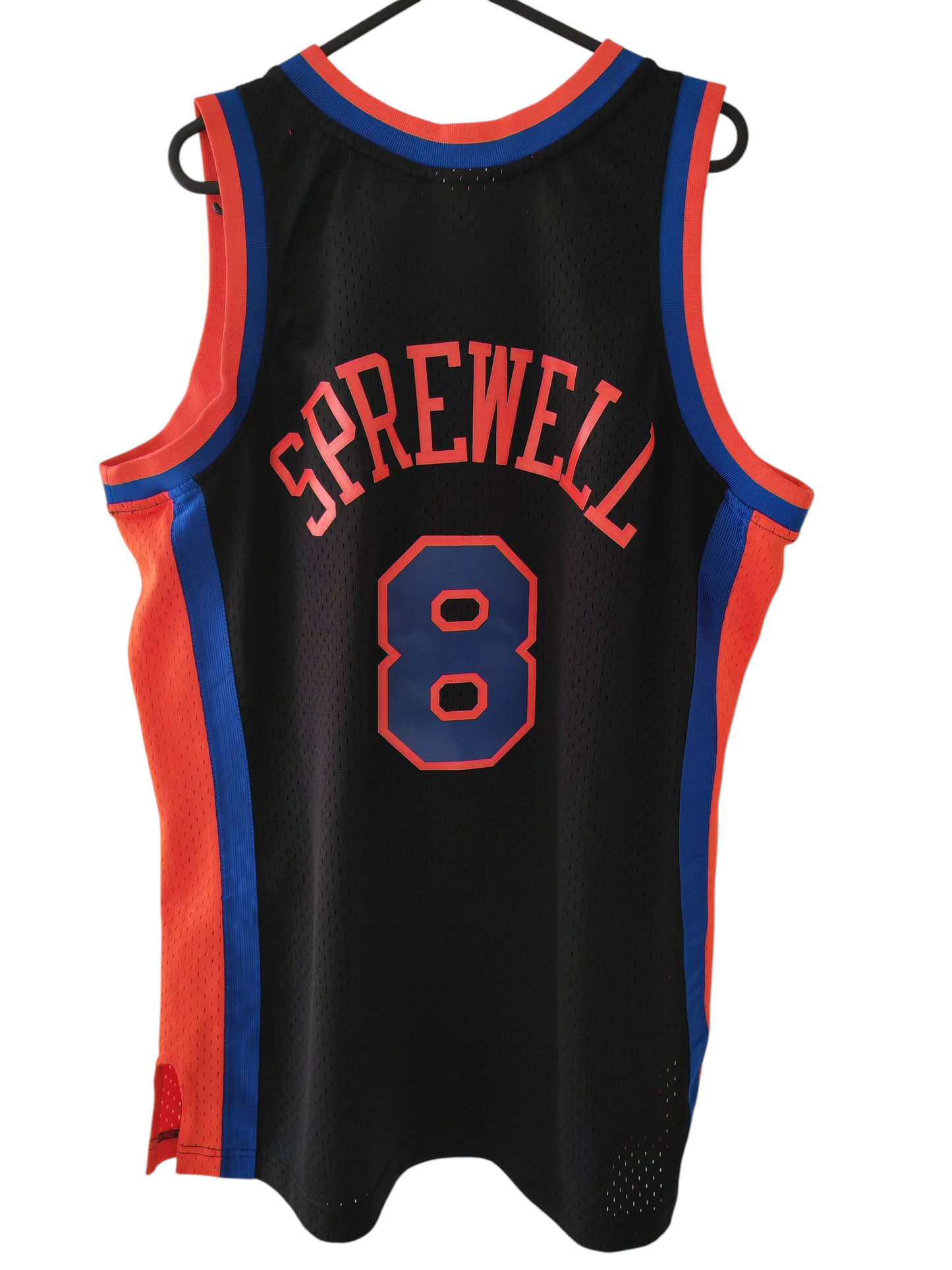 Mitchell & Ness New York Knicks 1998-99 Jersey, #8 Sprewell, Black, Size Large