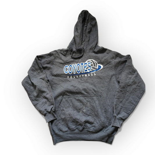 Port & Company Coyotes Volleyball Pullover Hoodie, Grey, Size Medium