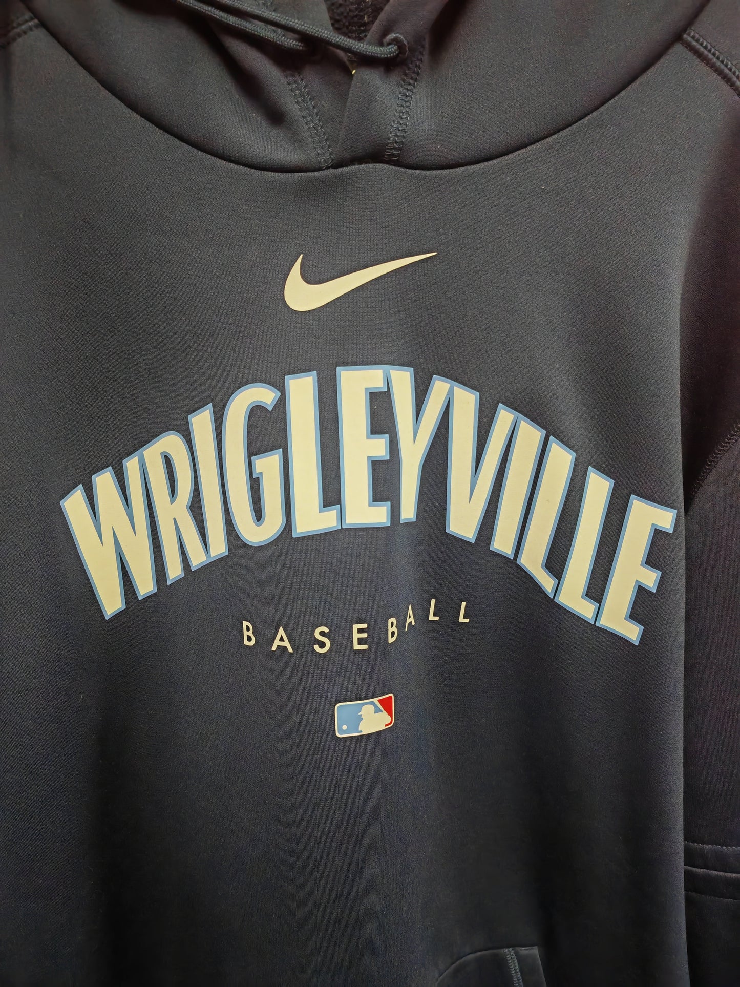 Nike Therma Fit Chicago Cubs MLB City Connect Pullover Hoodie, Navy Blue, Size Large