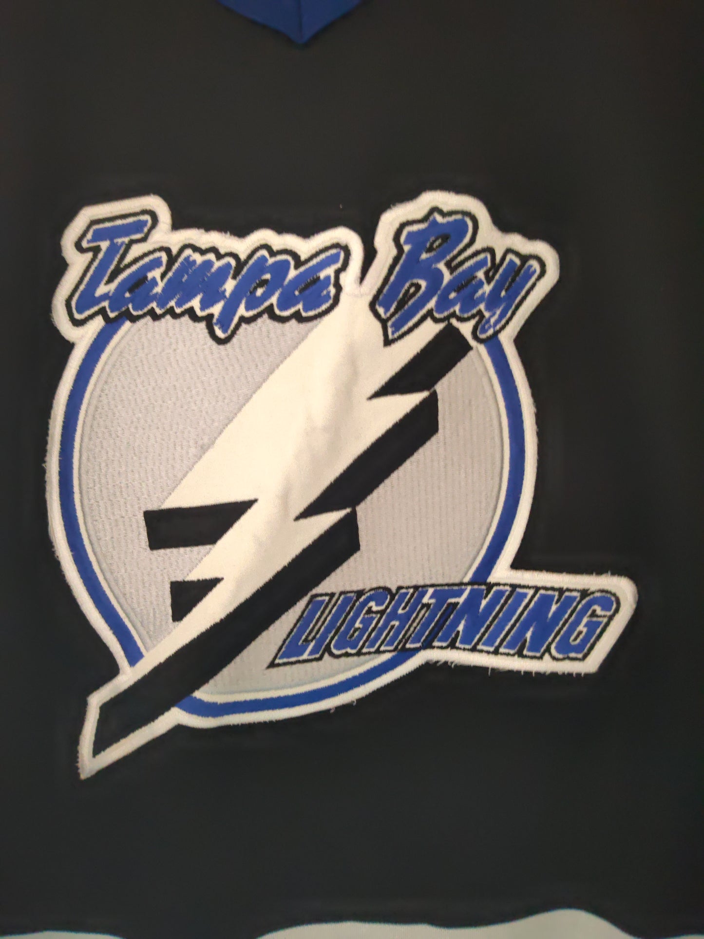 CCM Tampa Bay Lightning NHL Hockey Jersey, Black, Size Small