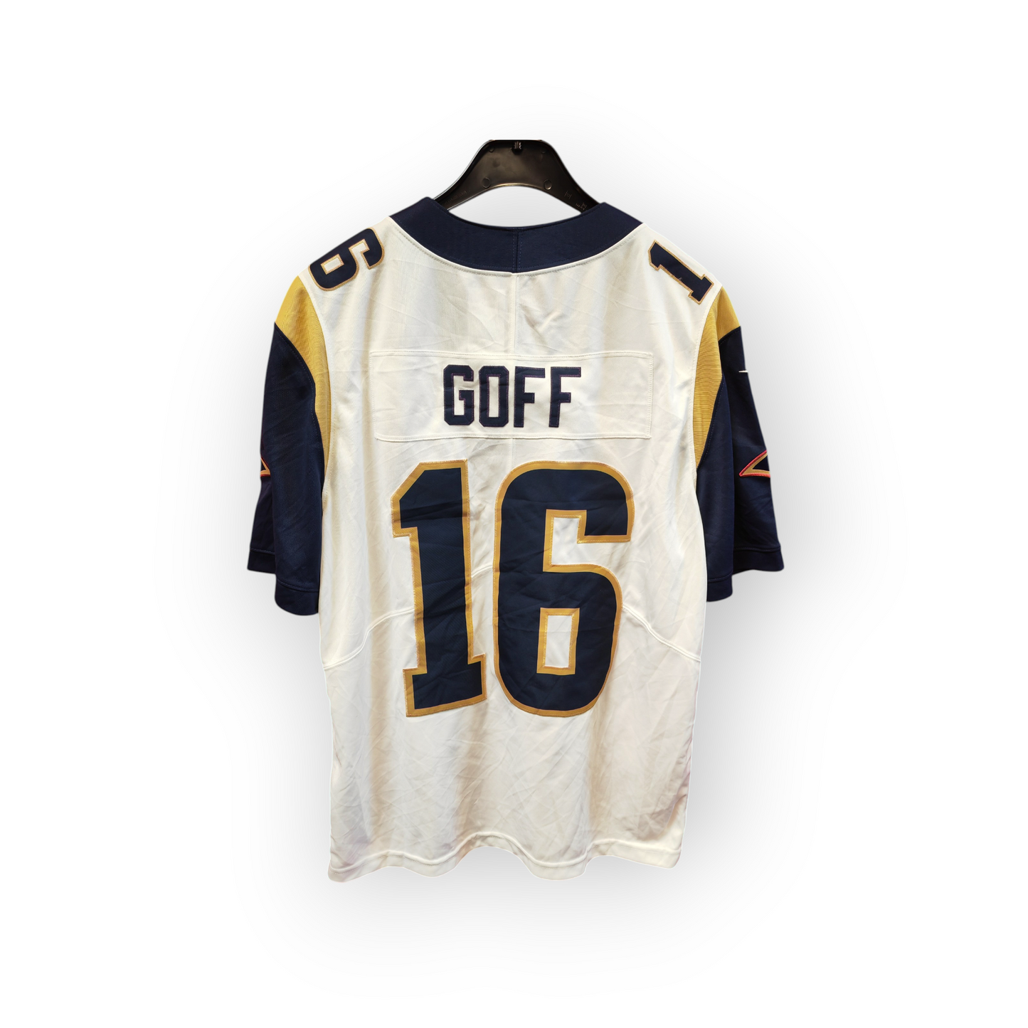 Nike Los Angeles Rams NFL Vapor Jersey, #16 Goff, White, Size Large