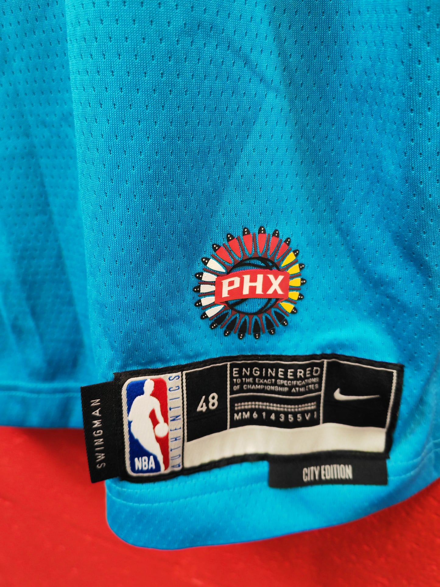 Nike Phoenix Suns NBA City Edition Jersey, #1 Booker, Blue, Size Large