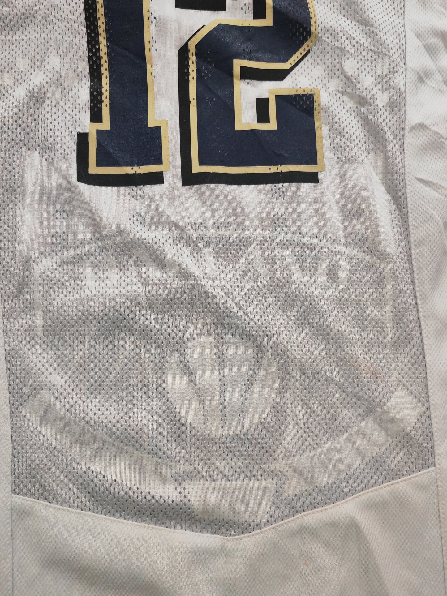 Nike Pittsburgh Panthers NCAA Basketball Jersey, #12, White, Size XL