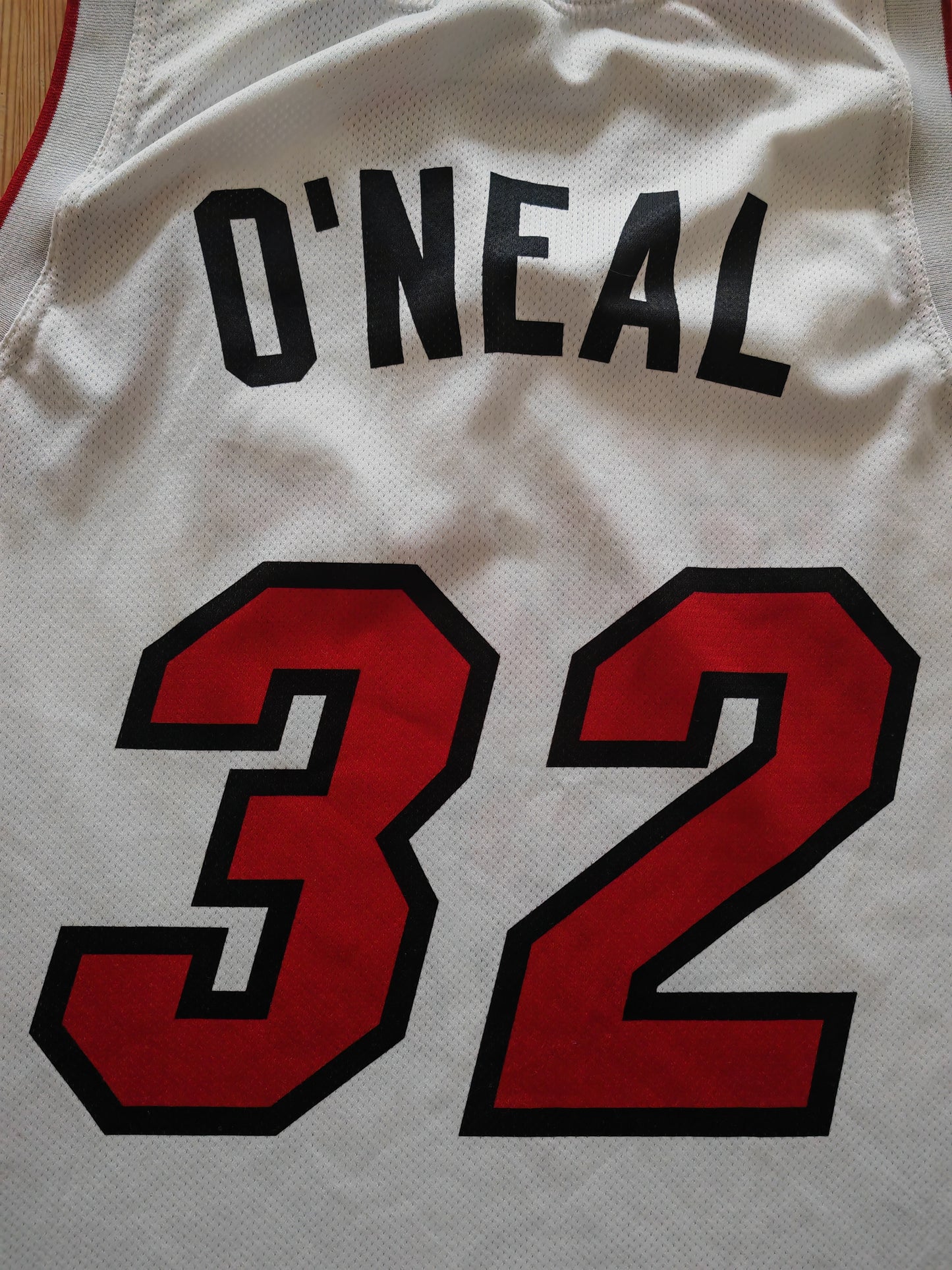 Champion Miami Heat NBA Jersey, #32 O'Neal, White, Size Small