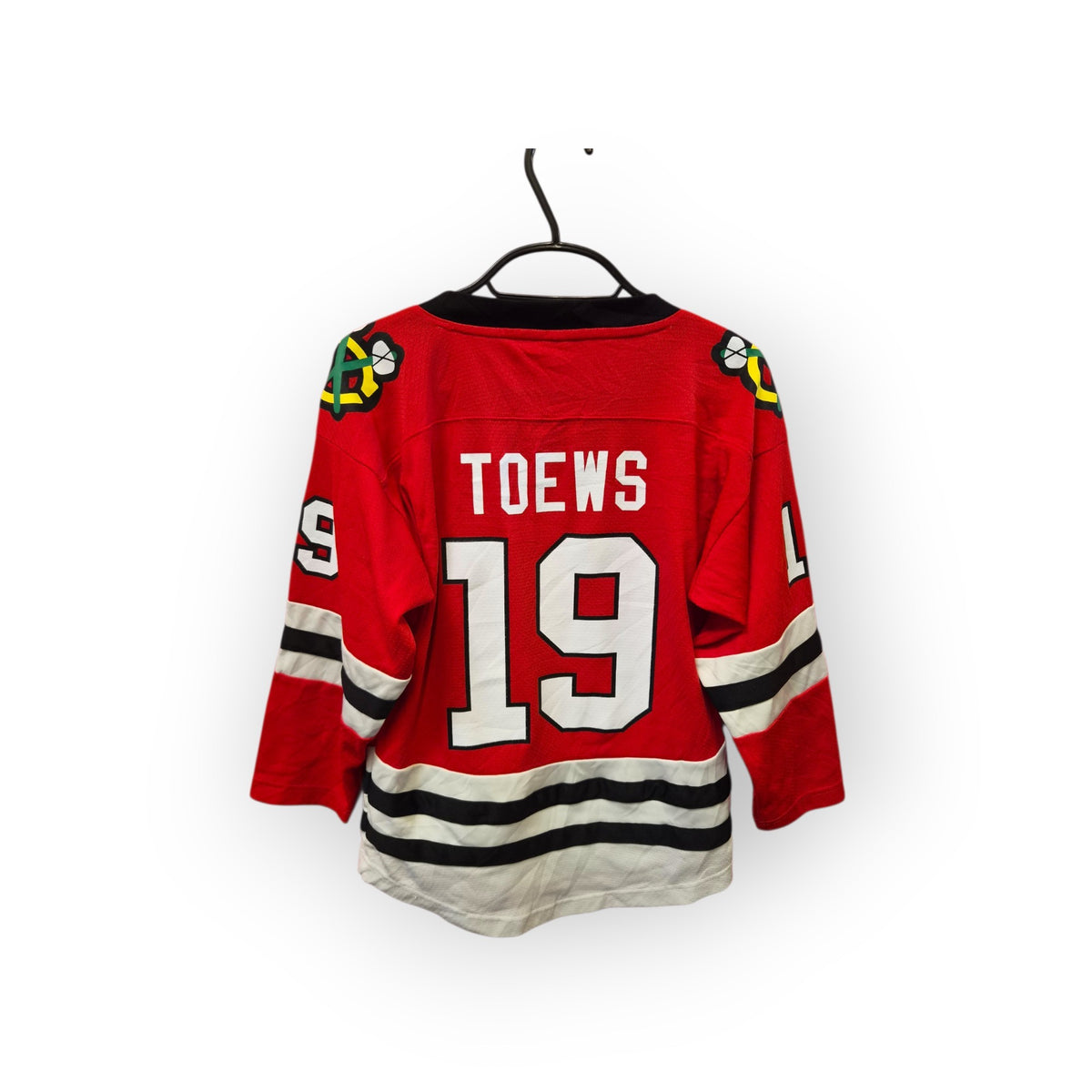 Youth NHL Chicago Blackhawks Ice Hockey Jersey, #19 Toews. Red, Size YS/M