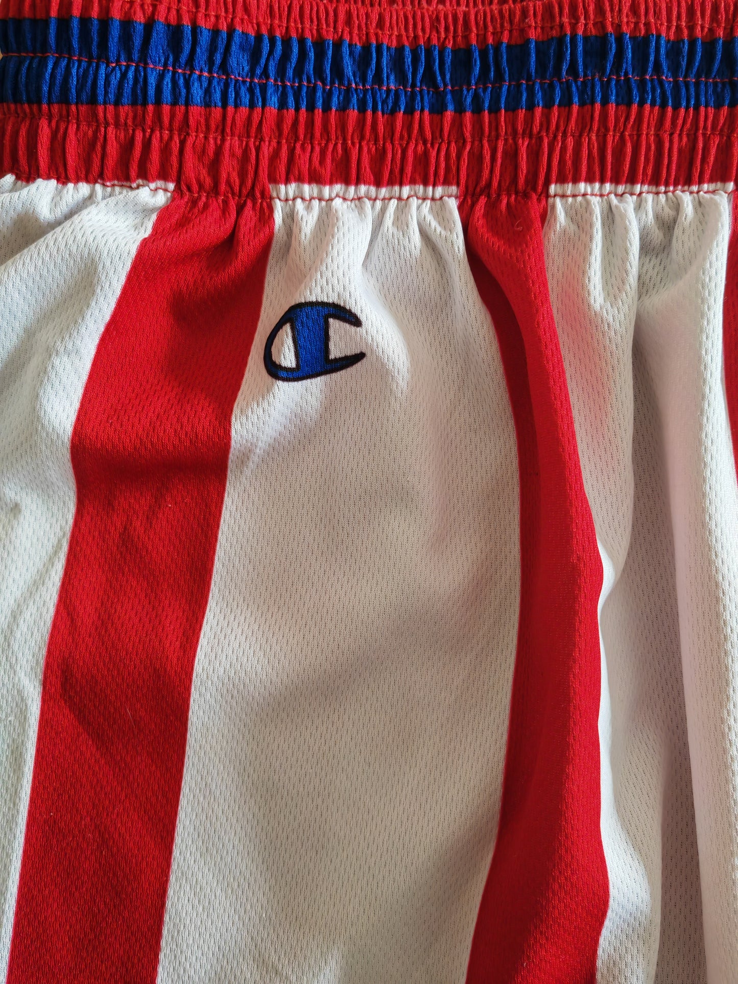 Champion Harlem Globetrotters Basketball Shorts, No Pockets, White/Red, Size Large