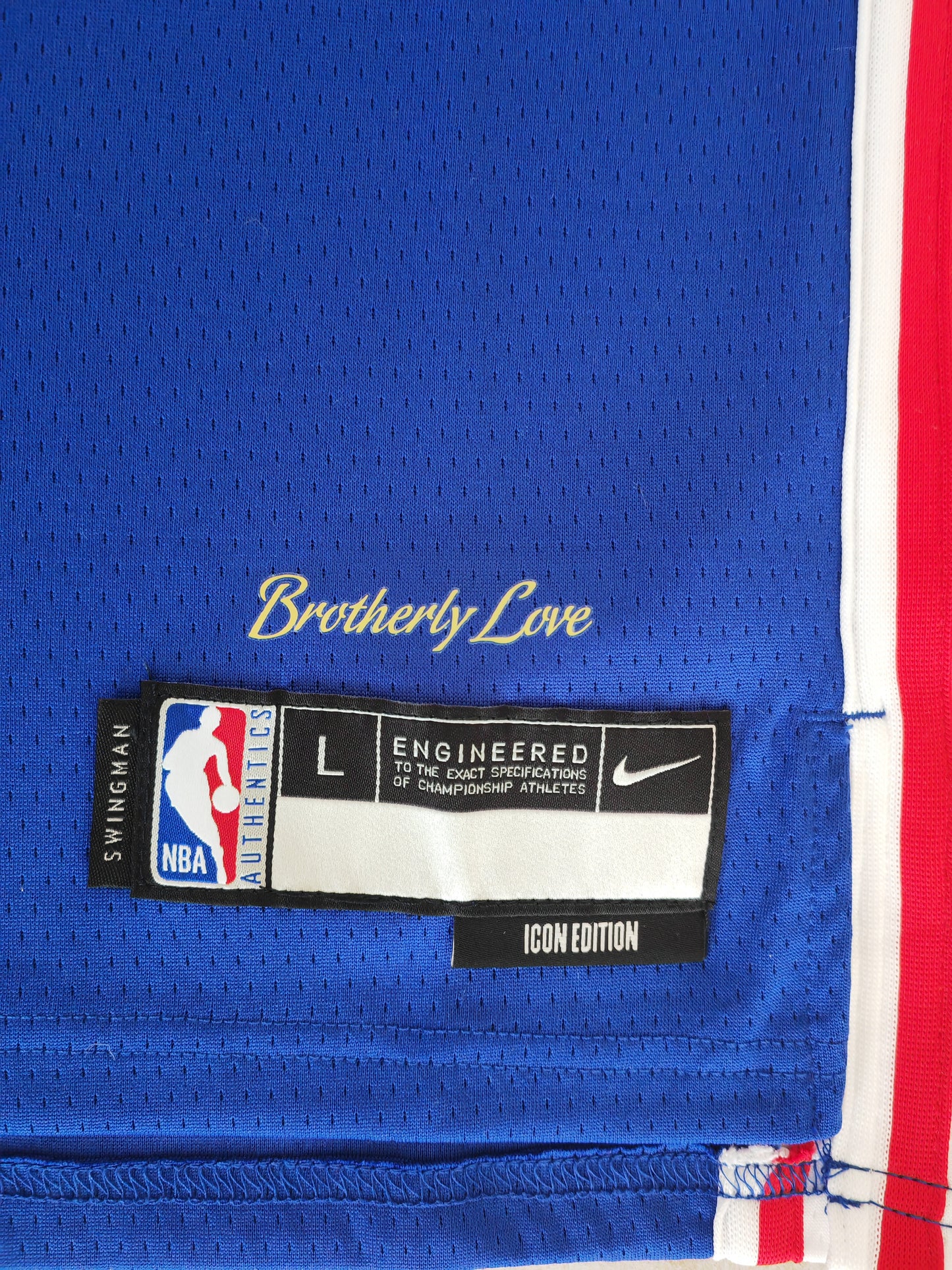 Youth Nike Brand New Philadelphia 76ers Blank NBA Basketball Jersey, Blue,  YL