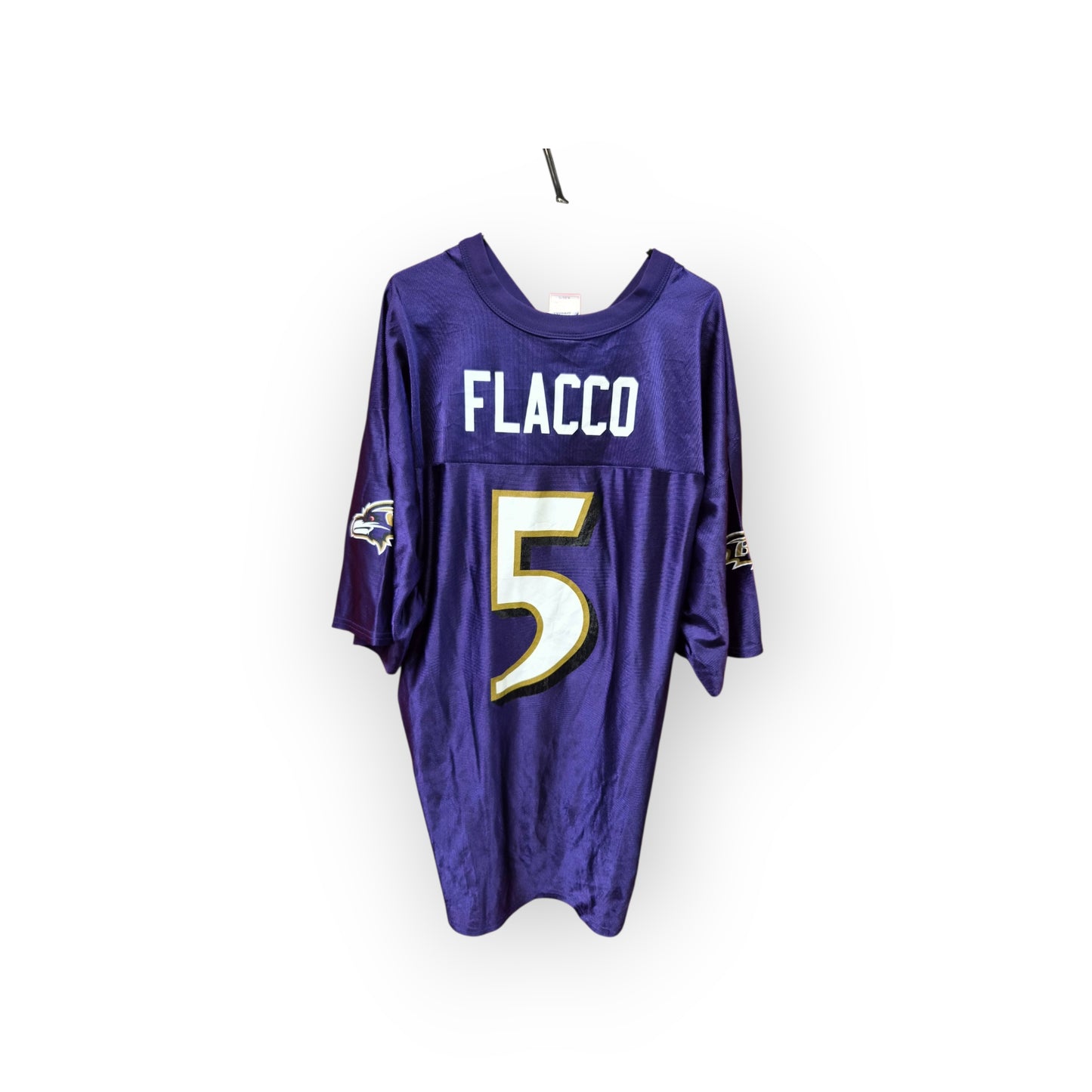 NFL Apparel Baltimore Ravens Jersey, #5 Flacco, Purple, Size XL