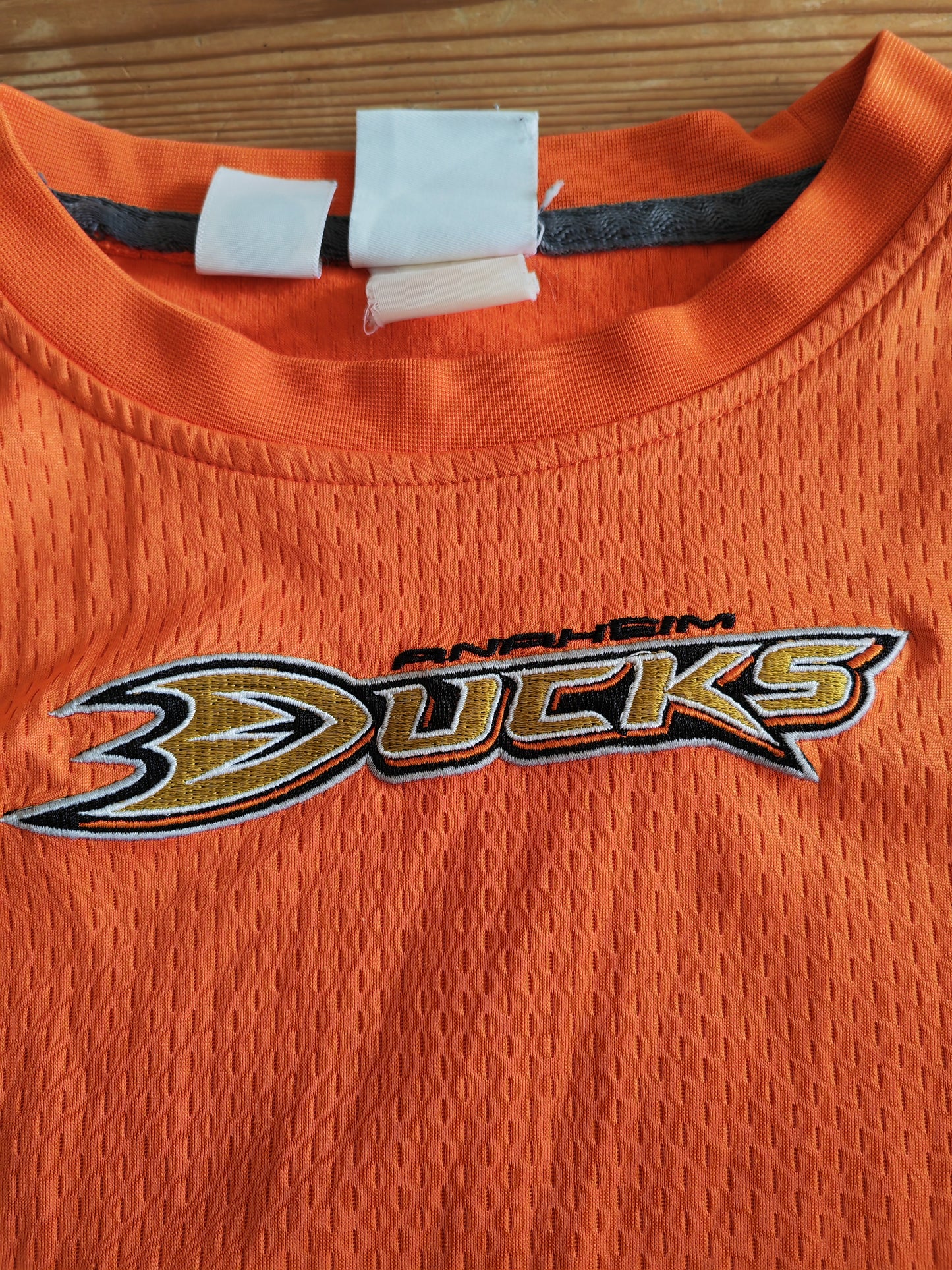 Majestic Anaheim Ducks NHL Long Sleeve Top, Orange, Size Medium