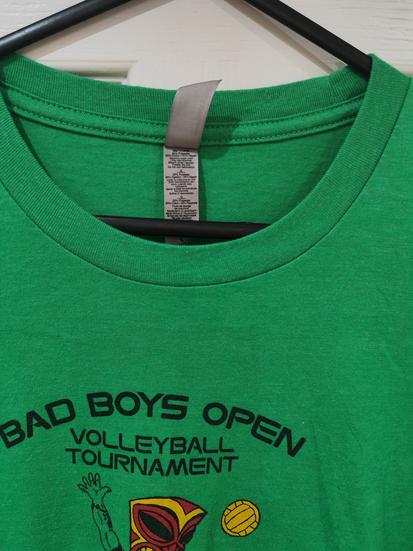 Next Level Apparel Bad Boys Volleyball T Shirt, Green, Size Large