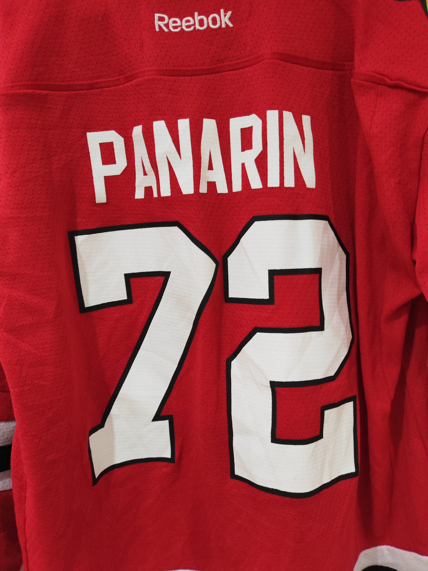 Youth Reebok Chicago Blackhawks NHL Jersey, #72 Panarin, Red, Size YL/XL