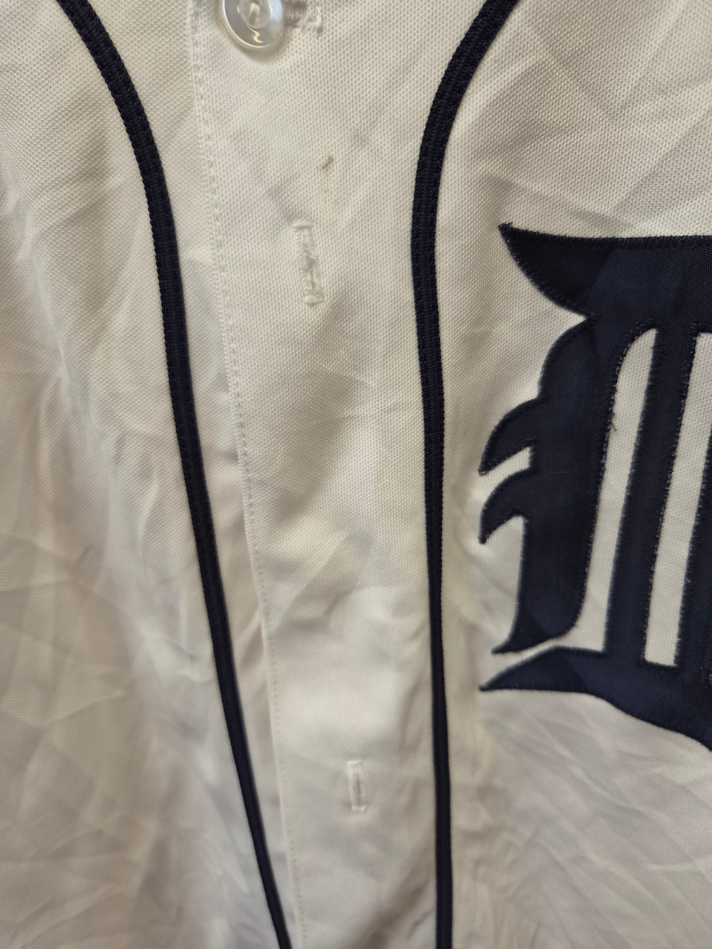 Majestic Detroit Tigers MLB Jersey, White, Size Medium