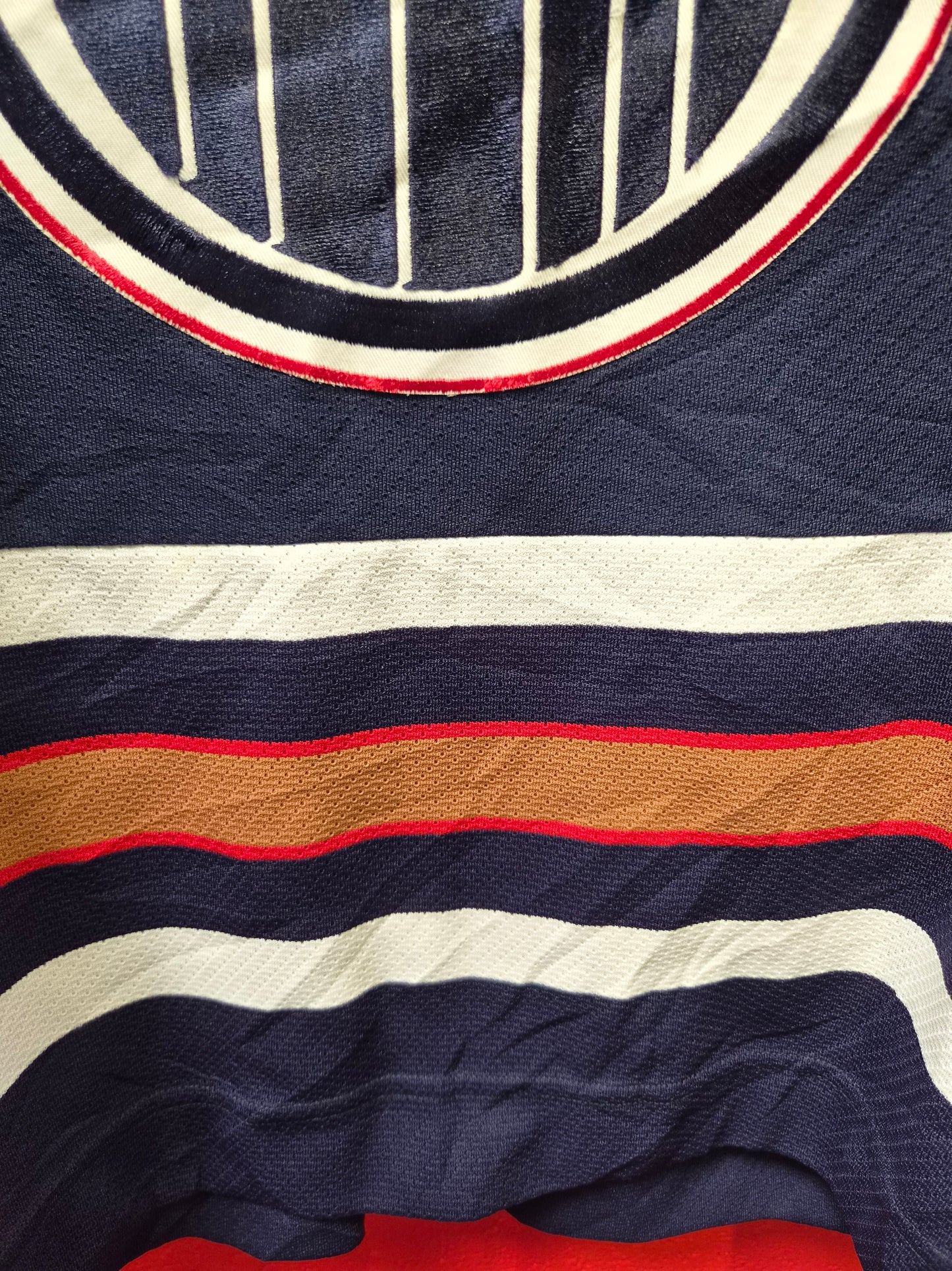 CCM Edmonton Oilers NHL Jersey W/ 2006 Stanley Cup Finals Patch, Size Large